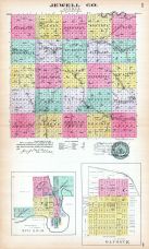 Jewell County, Burr Oak, Mankato, Kansas State Atlas 1887